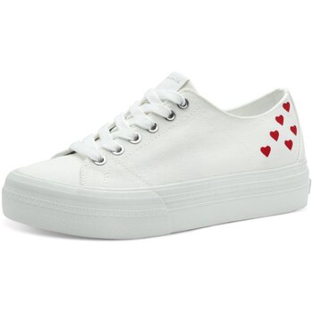 Tamaris Plateausneakers , vrije tijd schoen, lage schoen, veterschoen met logo op de hiel