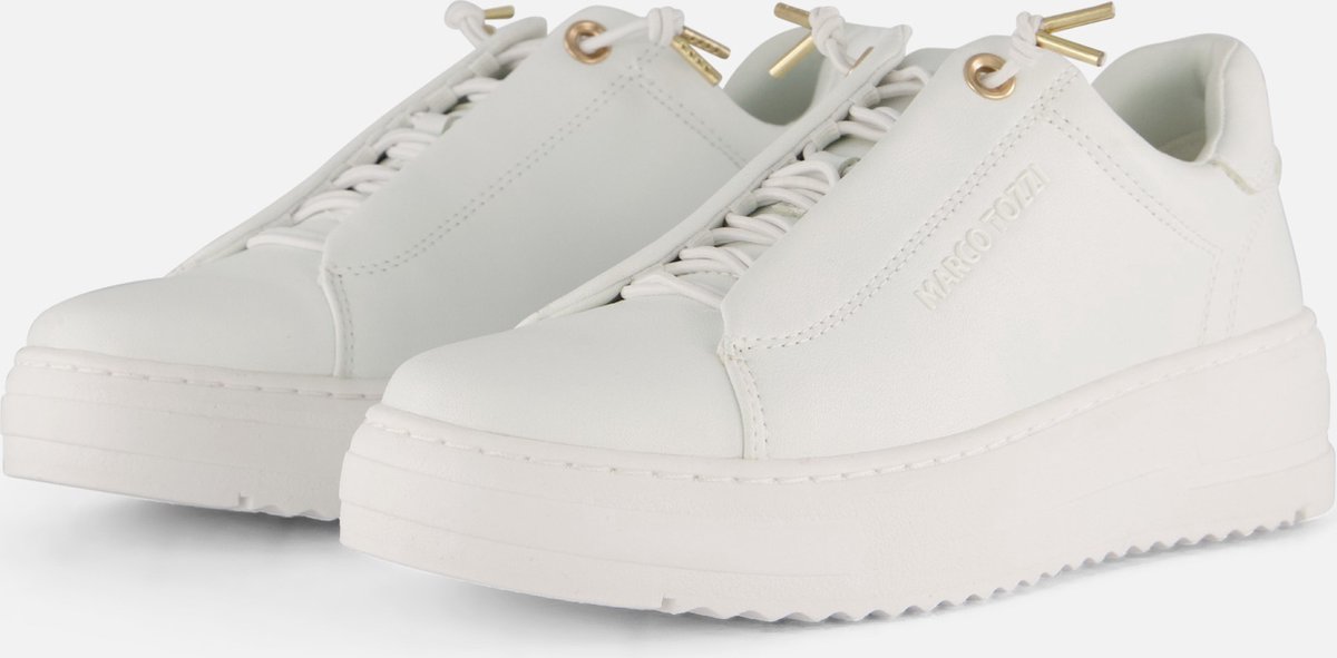 Marco Tozzi Slip-on sneakers , vrijetijdsschoen, lage schoen, veterschoen met zijlijk logo-opdruk