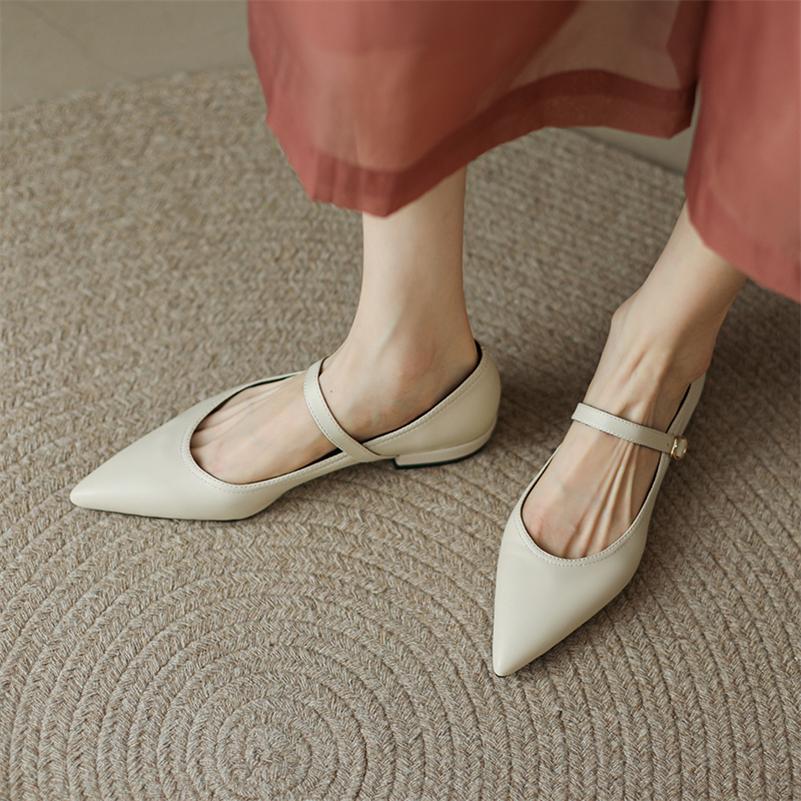 Meotina Dames Mary Janes Schoenen PU-leer Platte schoenen Puntschoen Gesp Causaal Damesschoenen Lente Wijnrood Grote maat 43 41 zwart