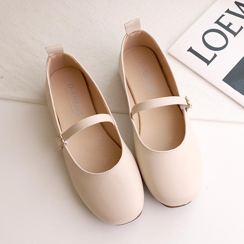 Shoe MAX Mary Jane Schoenen Met Zachte Zolen Voor Dames 2023 Zomer Nieuwe Ondiepe Mond Fairy Style Avondschoenen Flat-So 40