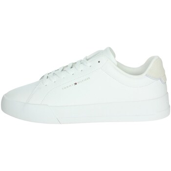 Tommy Hilfiger Sneakers TH COURT LTH DETAIL ESS , vrijetijdsschoen, lage schoen, veterschoen met zijlijk logo-opdruk