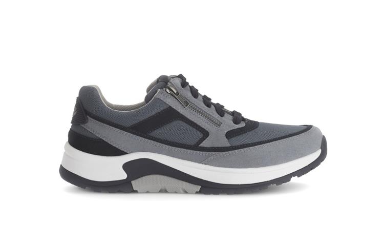 Gabor Rollingsoft Sneakers met sleehak , veterschoen, lage schoen, vrijetijdsschoen, buitenrits, g-breedte