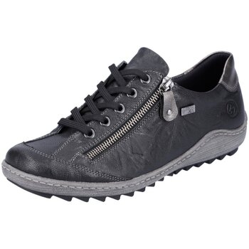 Remonte Sneakers met sleehak , vrijetijdsschoen, lage schoen, veterschoen met goudkleurige logo-hanger