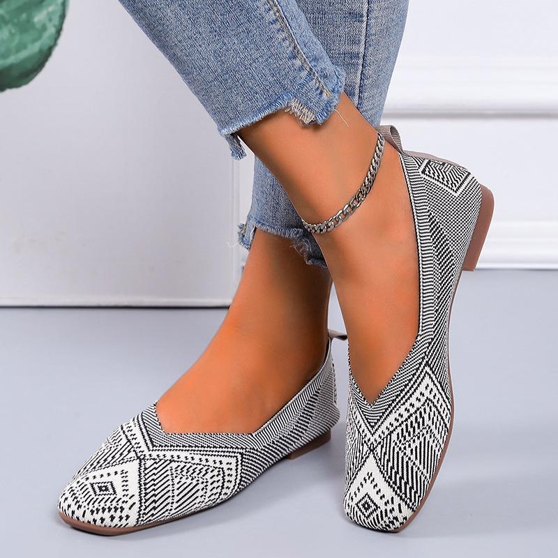 Hello Studio Damesloafers van mesh met zachte onderkant en ballerina's met gesloten teen, instappers, ondiepe bootschoenen, pumps 39 lichtbruin