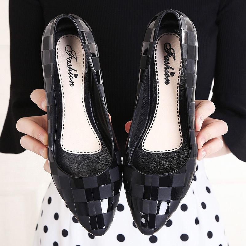 SpeakHero Mode waterdichte schoenen Regenschoenen Dames Zomer Jelly Schoenen Jelly Set Schoenen Ondiepe mond Antislip regenschoenen 41 abrikoos