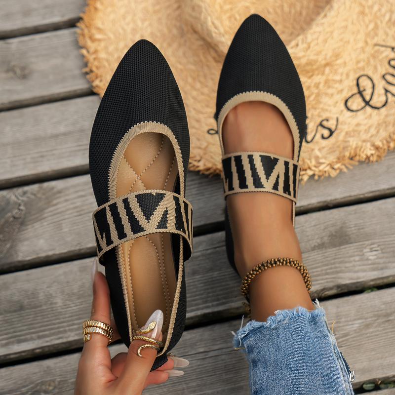 Gtimeshoes Damesballerina's Vrijetijdsschoenen Lage hak Blote voeten Elegante damessneakers Socofy Comfortabele puntige neus Aanbieding Gratis verzending 37 beige