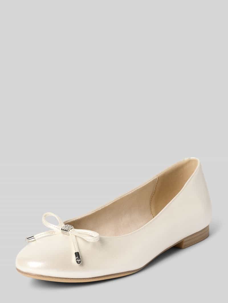 Tamaris Ballerina's met strikdetail en strass-steentjes