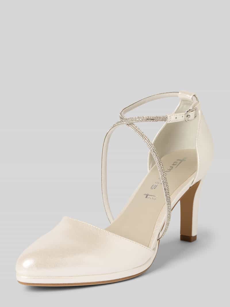 Tamaris Pumps in metallic met strass-steentjes