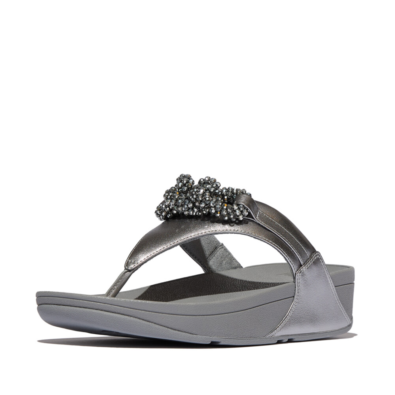 FitFlop Lulu beaded-chain leather toe-post sandals