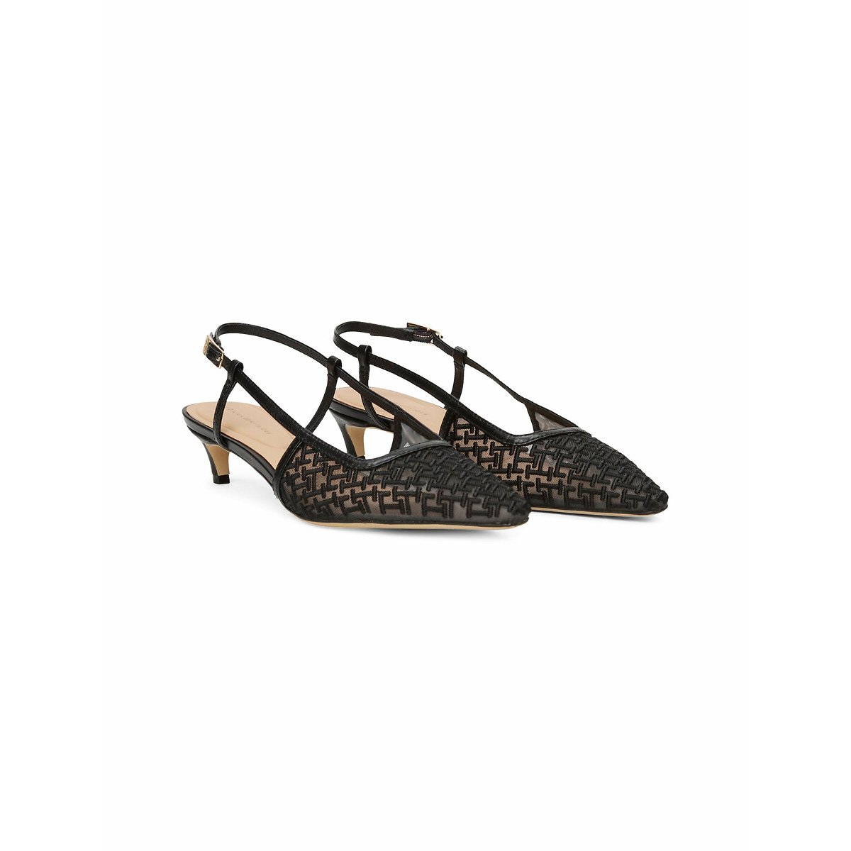 TOMMY JEANS Leren slingback pumps