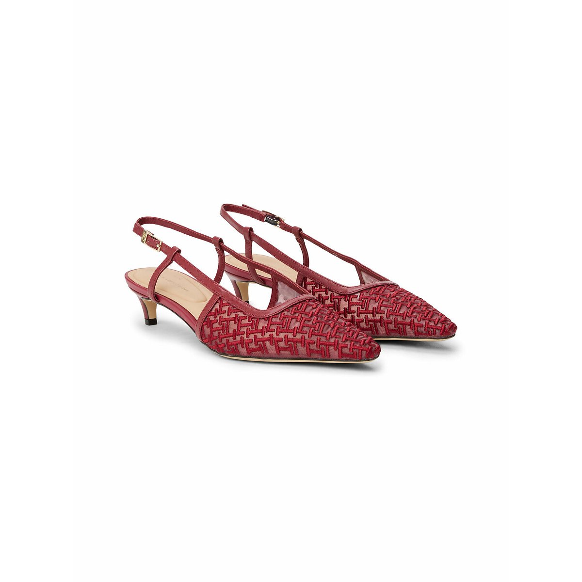 TOMMY JEANS Leren slingback pumps