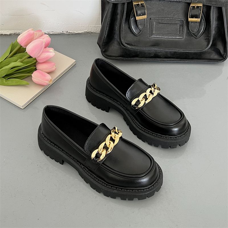 BeautyFeet Mary Jane schoenen voor dames pompen Lolita platform dames loafers vintage stevige lederen slip op metalen gesp Oxford schoenen 38 zwart