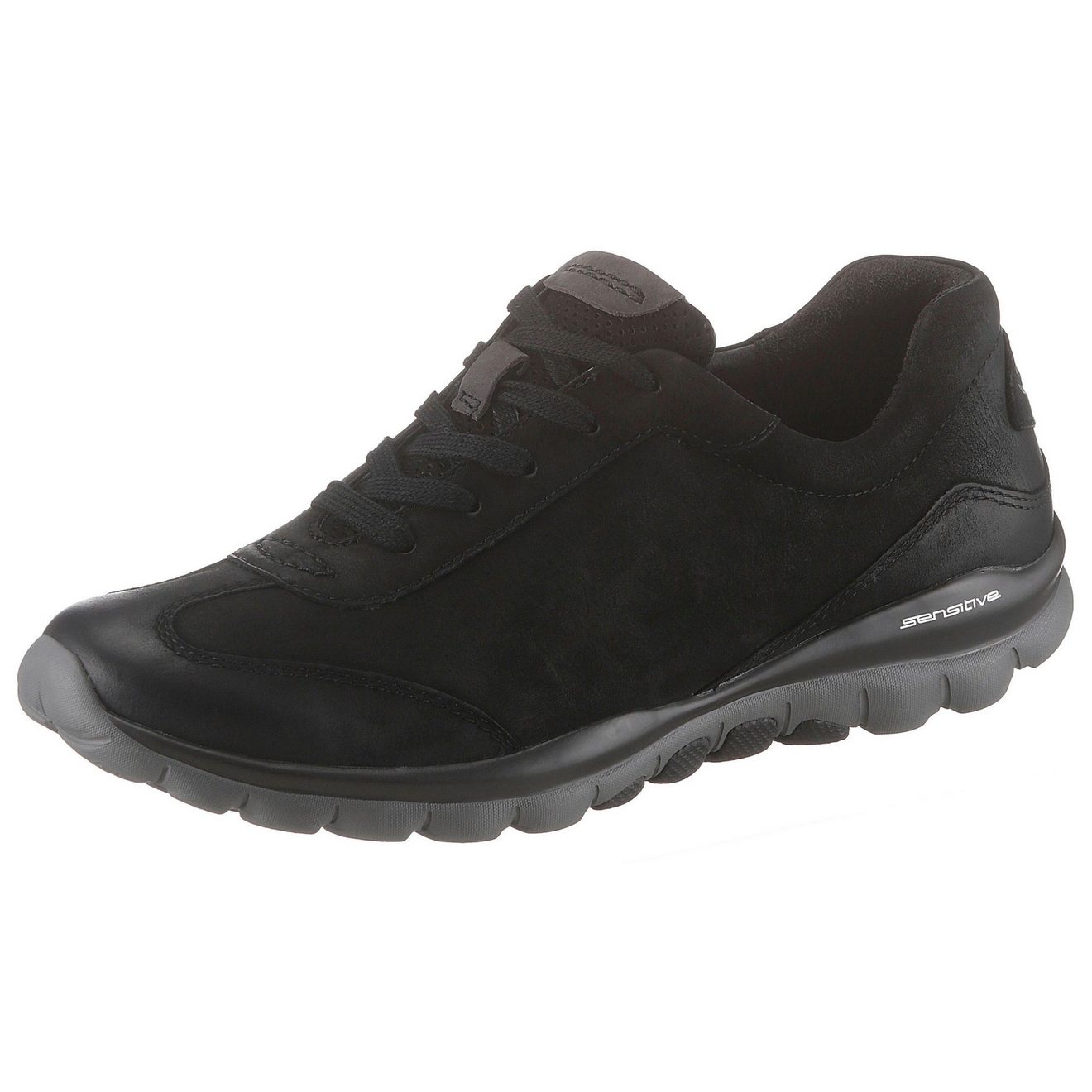 Gabor Rollingsoft Sneakers met sleehak met logo-opdruk op de hiel, vrijetijdsschoen, lage schoen, veterschoen
