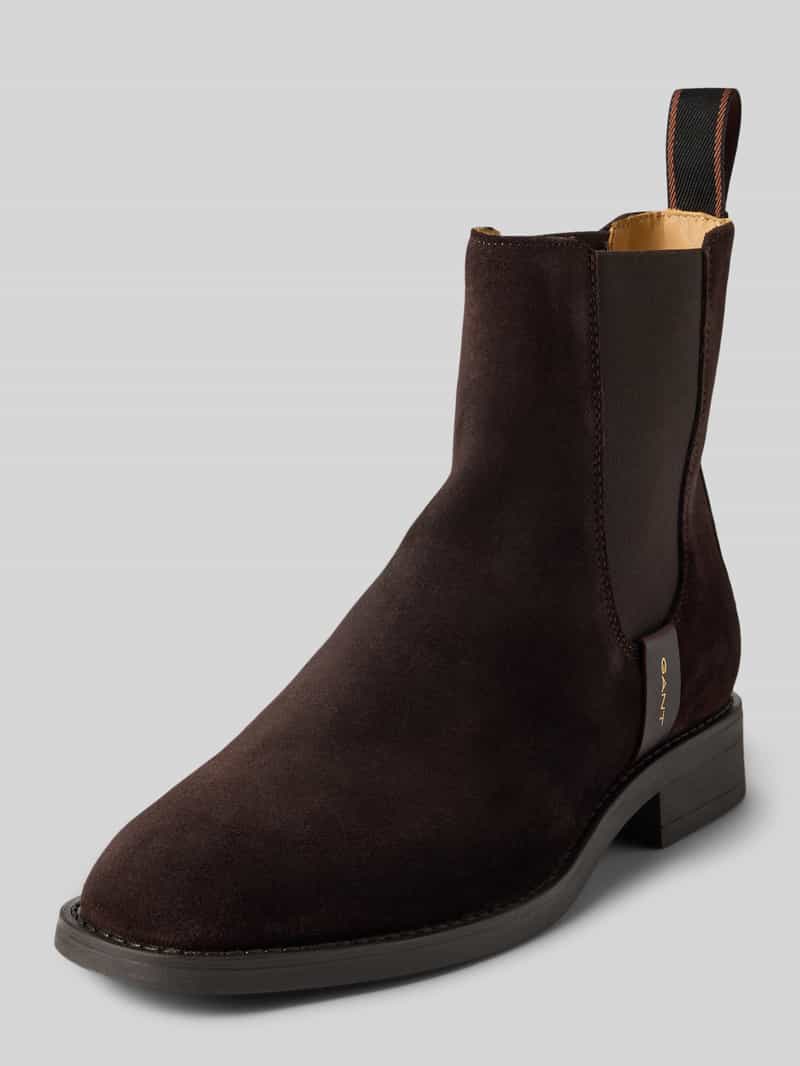 Gant Chelsea boots van leer met labeldetail, model 'Fayy'