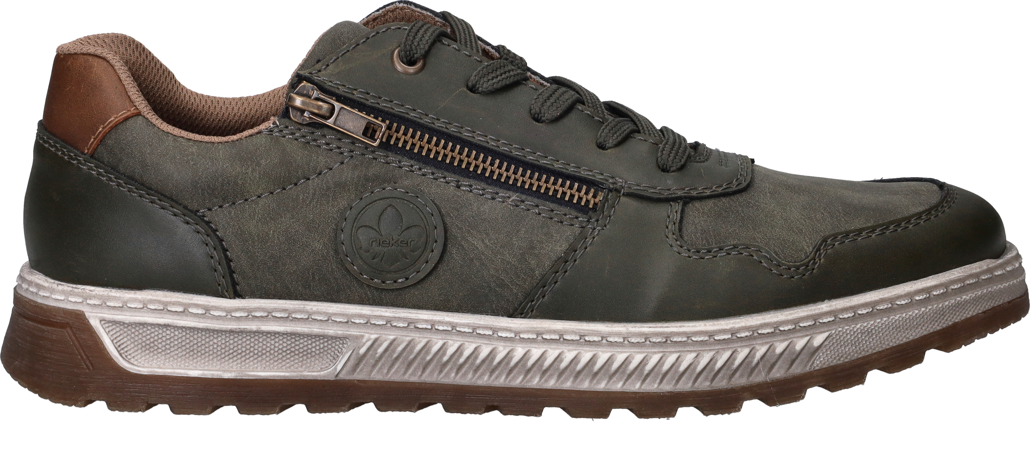 Rieker Sneakers Vrijetijdsschoen, halfschoen, veterschoen met contrastafwerking
