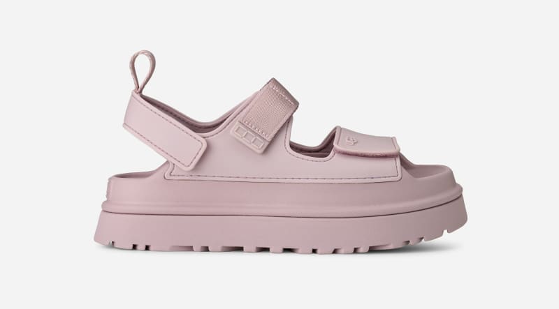 UGG Plateausandalen Goldenglow , zomerschoen, strandschoen, plateausandaal met klittenbandsluitingen