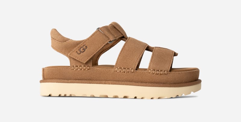 UGG Plateausandalen GOLDENSTAR STRAP , plateausandaal, flat met zacht voetbed