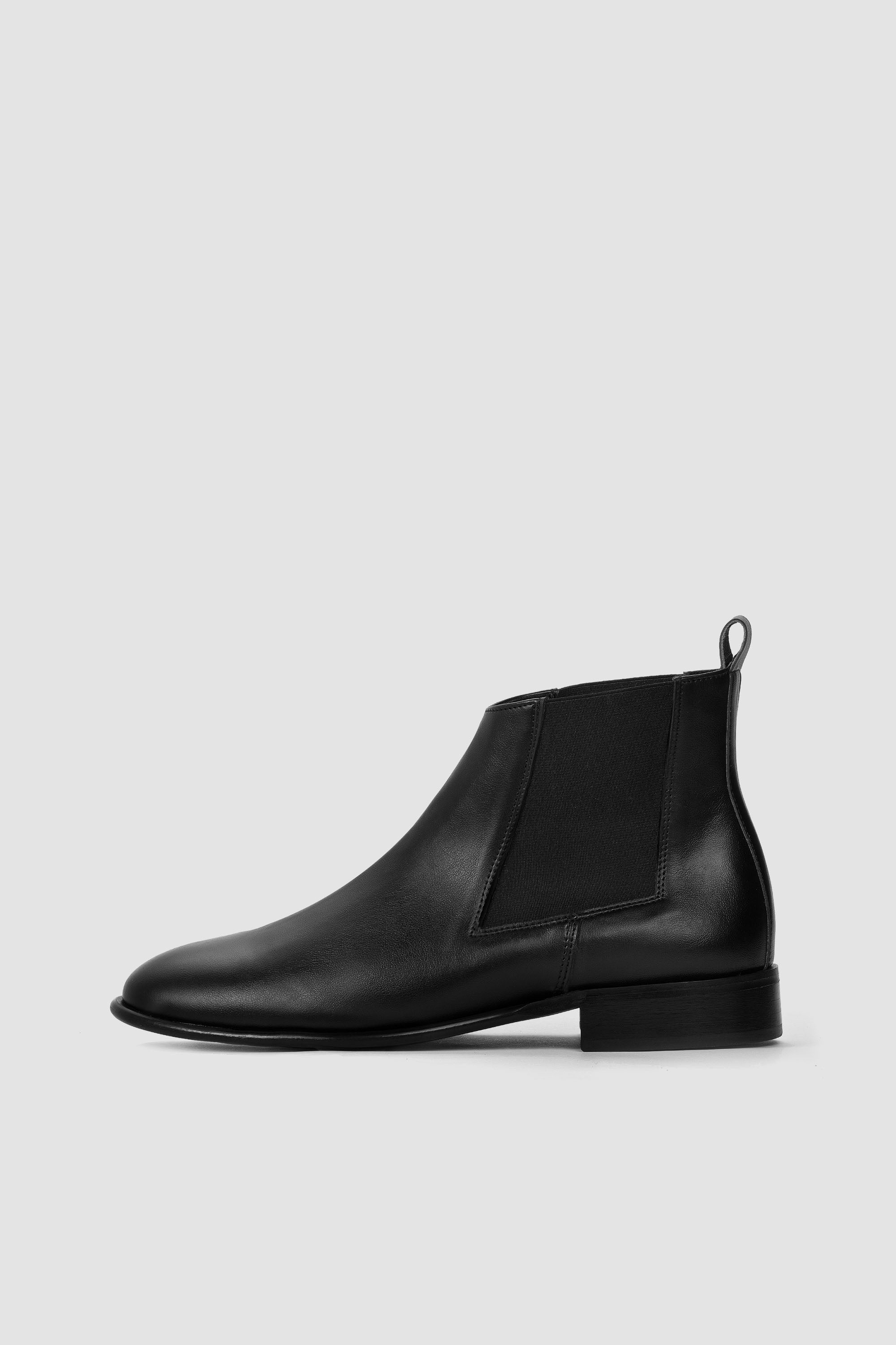 BOHEMA Damen vegan Chelsea Boots Flossy Schwarz