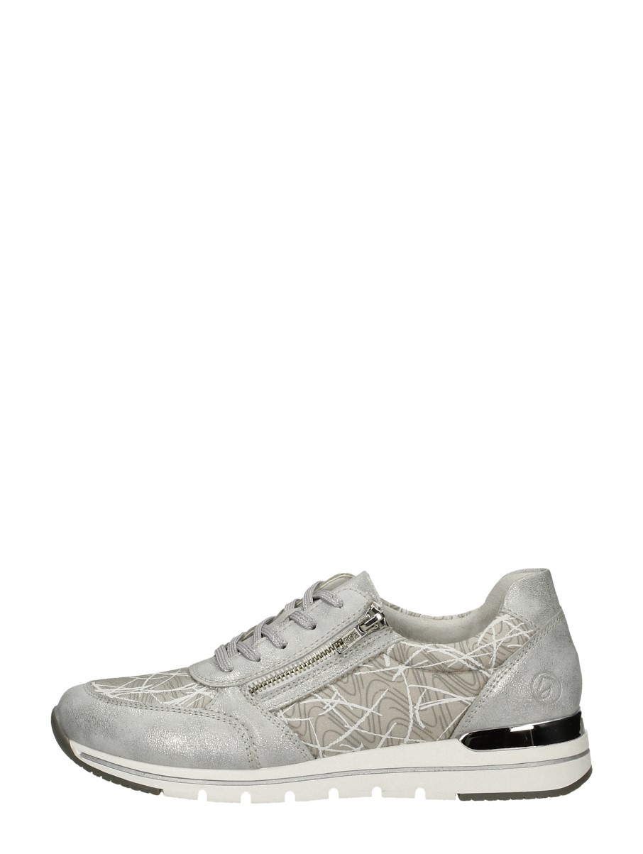 Remonte  Veterschoenen Laag Licht Grijs