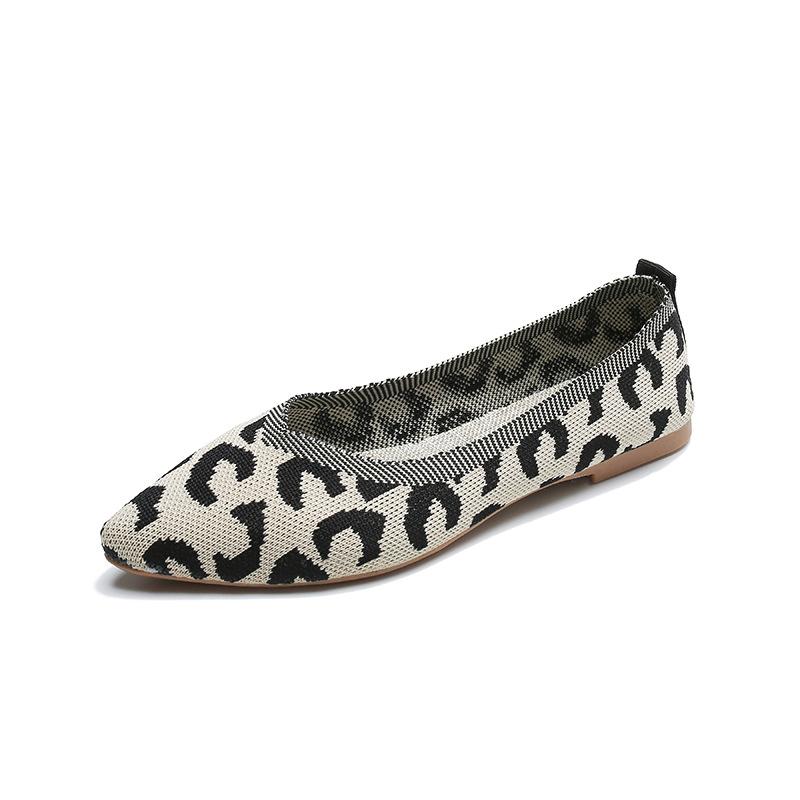 91440607MAC4DCME0U 2023 Mode Mesh Loafers Stretch Ballet Ondiepe Flats Vrouwen Zachte Bodem Gebreide Jurk Schoenen Mocassins Comfort Ballet Flats 35