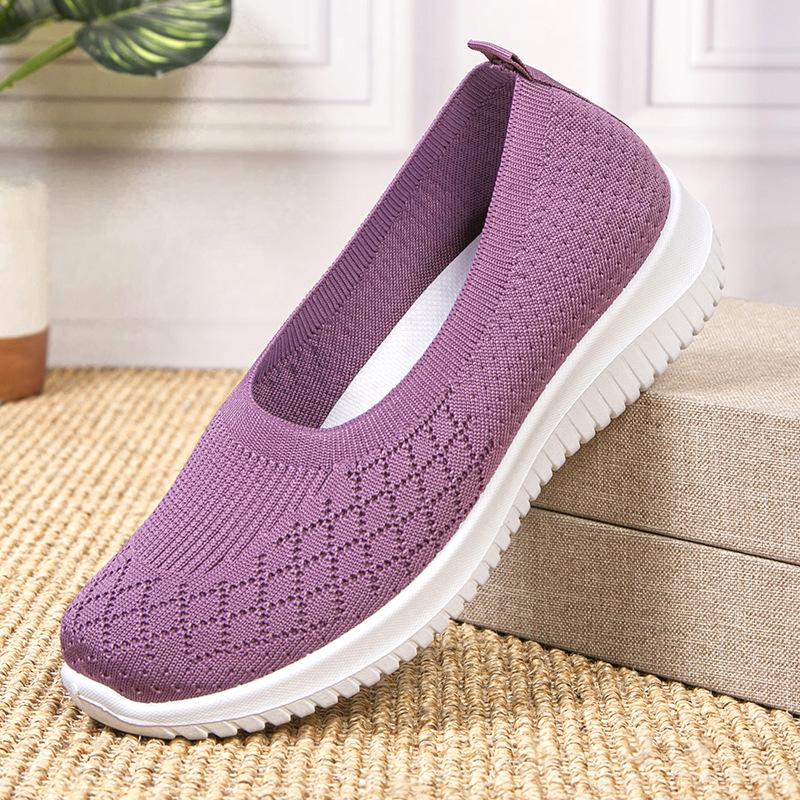 FashionLane Dames casual wandelschoenen ademende instappers lichtgewicht comfort flats 42