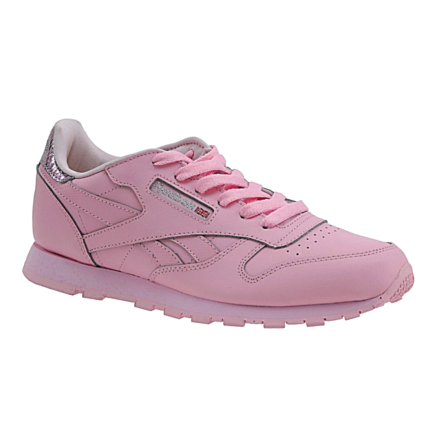 Reebok Kinderen/kinderen classic metallic leren trainers