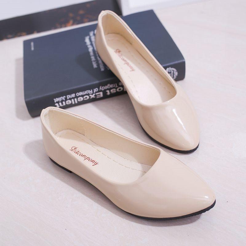 Cpcoepax Casual Flats voor Vrouwen Slip-On Puntige Gesloten Teen Balletschoenen Casual PU Platte Schoenen voor Vrouwen Comfortabel Werk Dressy Flats Lichtgewicht Wandelschoenen 37
