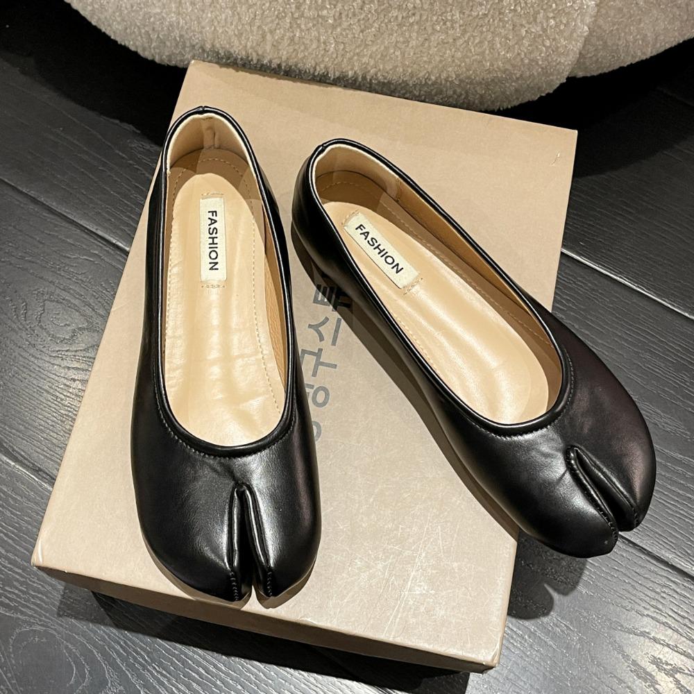Step Forward Tabi Ninja Schoenen Dames Microvezel Leer Comfortabele Flats Split Toe Slippers Zachte Bodem Loafers Slipper Dames Trotter Mocassins 37 zwart
