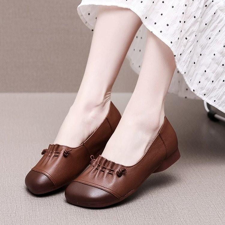 Umsif Casual damesschoenen met platte bodem Zachte bodem, ademend, lichtgewicht antislip dameswandelschoenen 41 bruin