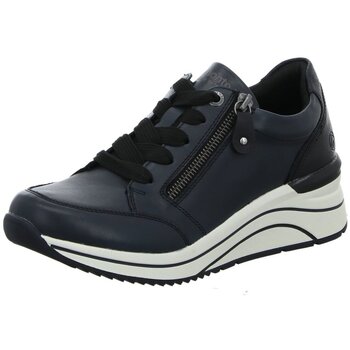 Remonte Sneakers met sleehak , vrijetijdsschoen, lage schoen, veterschoen met goudkleurige logo-hanger
