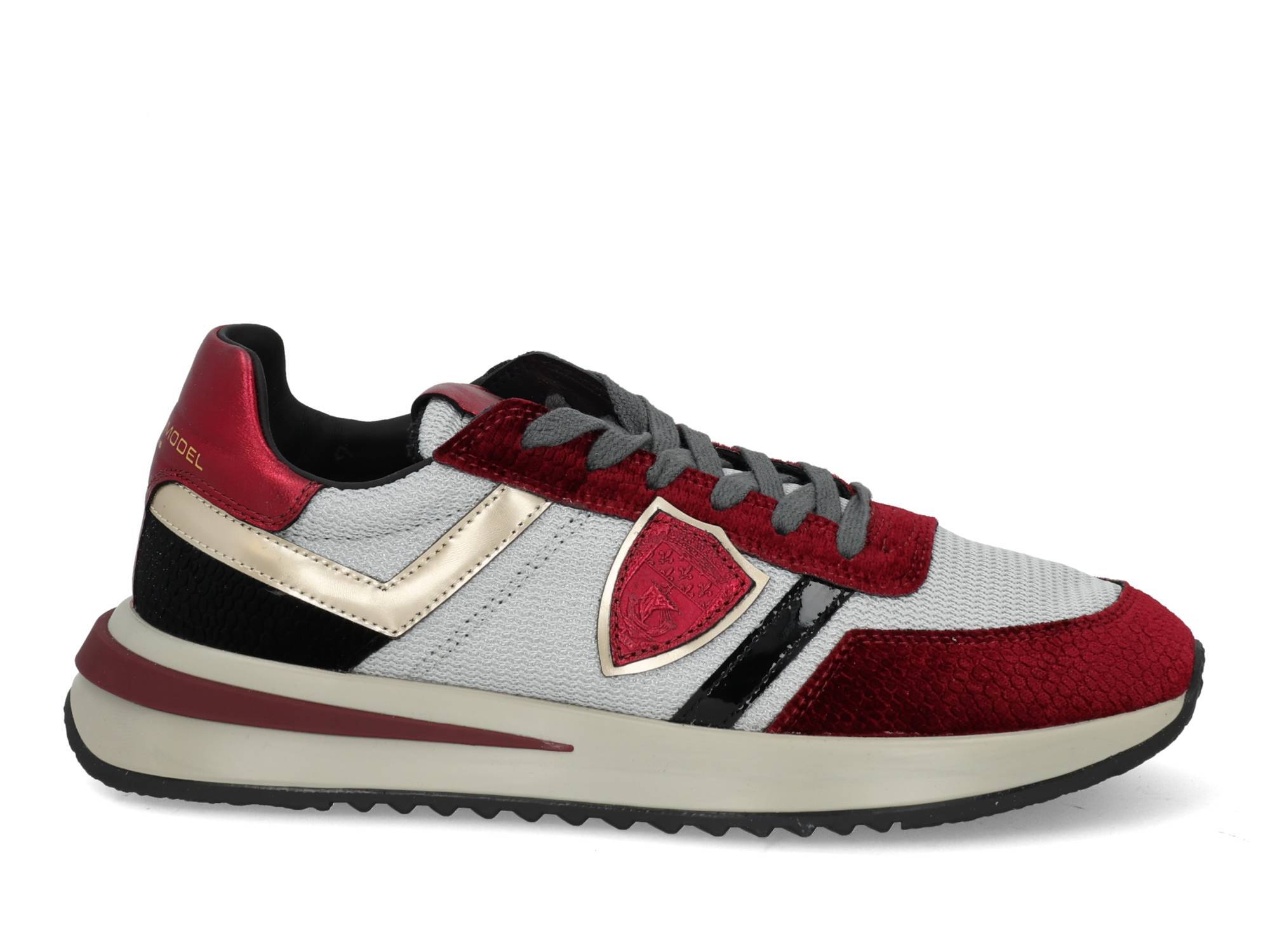 Philippe Model Tropez 2.1 low argent bordeaux bordo 