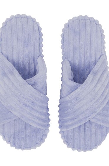 Hunkemöller Pantoffels Crossed Blauw