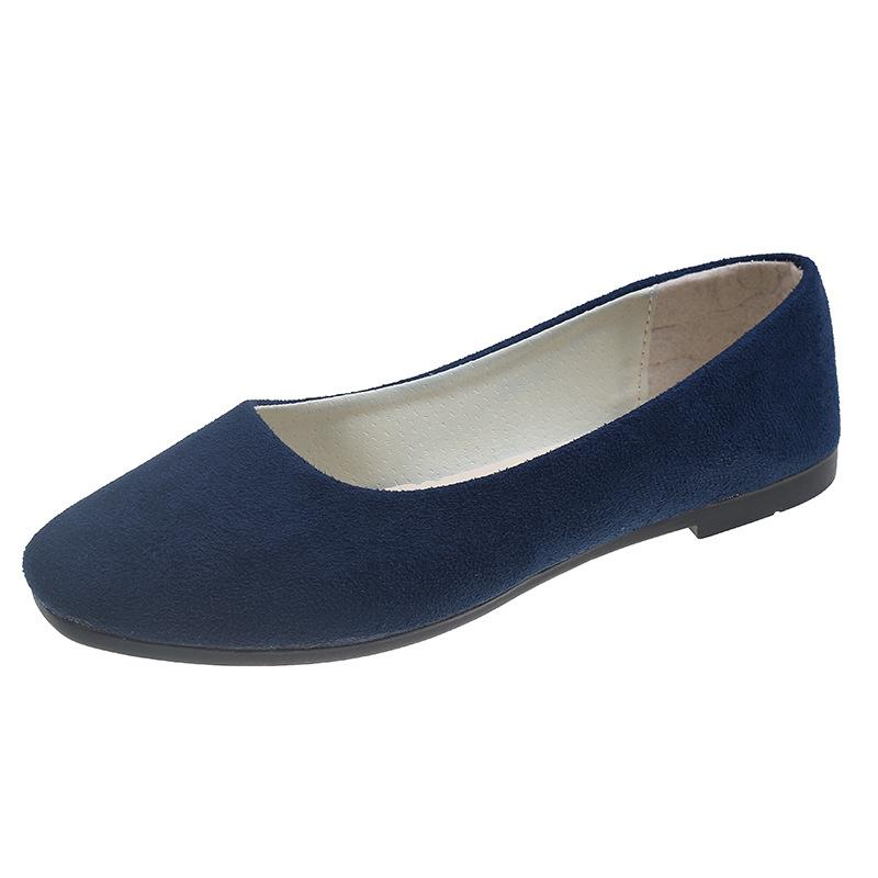 Ayseguney Footwear Dames Meisjes Solid Plus Size Slip On Flat Ondiep Comfort Casual Enkele Schoenen 19 Kleur 39