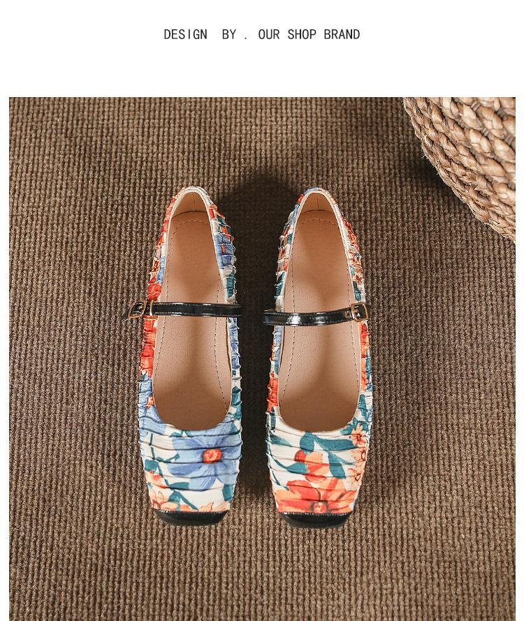 Cpcoepax Dames Casual Mary Jane Schoenen Gesp Band Ballerina's Lichtgewicht Dress Schoenen Slip-On Vierkante Neus Platte Schoenen Comfortabele Wandelschoenen voor Dames 44