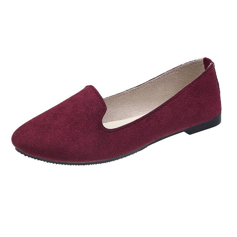 Shoes Arena Dames flats: Candy Color, werk- en zwangerschapskleding, lente- en herfstcollectie 2023, maat 43. 38 wijnrode kleur
