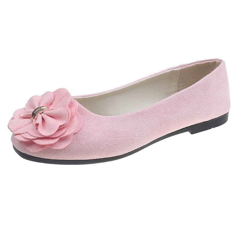 Ayseguney Women Wear Dames meisjes effen groot formaat instapper plat ondiep comfort casual enkele schoenen 39 roze