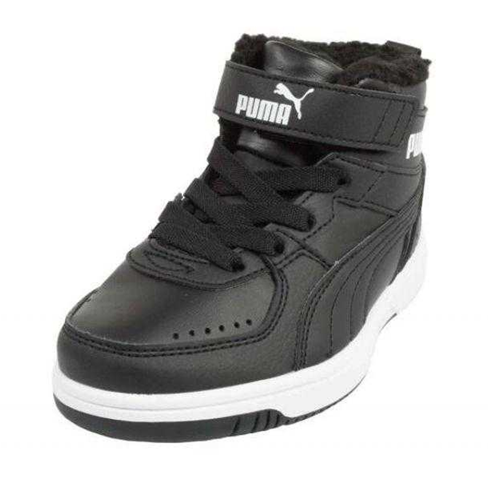 Puma Rebound joy ecologisch leren hooggesneden trainers voor kinderen/kinderen