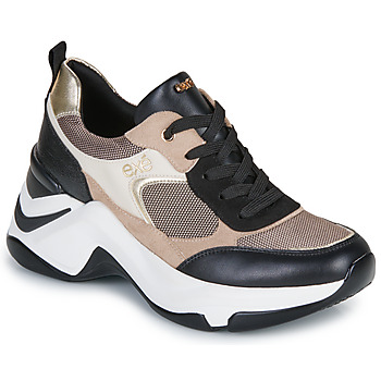 Exé Shoes Lage Sneakers  106-22WEX123-PU-BLACK-BEIGE