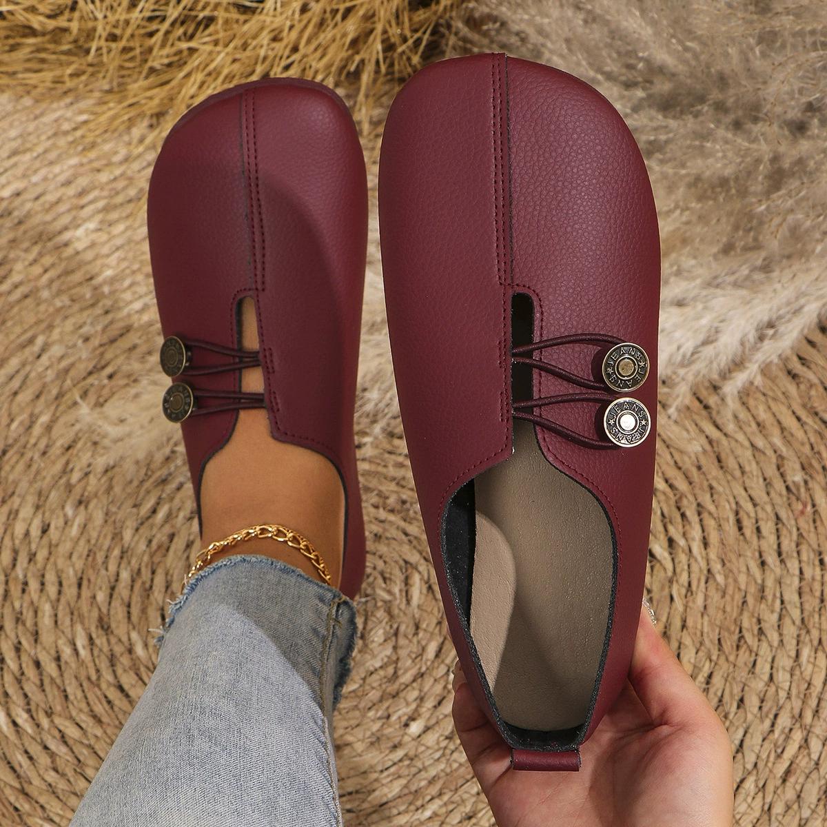Sunshine s Shoes Platte damesschoenen met ronde neus voor alle seizoenen, zachte zool en antislip platte schoenen 42