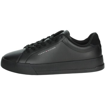 Tommy Hilfiger Sneakers TH COURT LTH DETAIL ESS , vrijetijdsschoen, lage schoen, veterschoen met zijlijk logo-opdruk