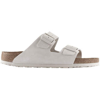 Birkenstock Slippers  Arizona Soft Footbed Suede Antique White
