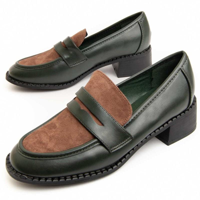 BOZOOM Mocasín De Tacón Para Mujer.  Montevita  Moccavita17  94036 36