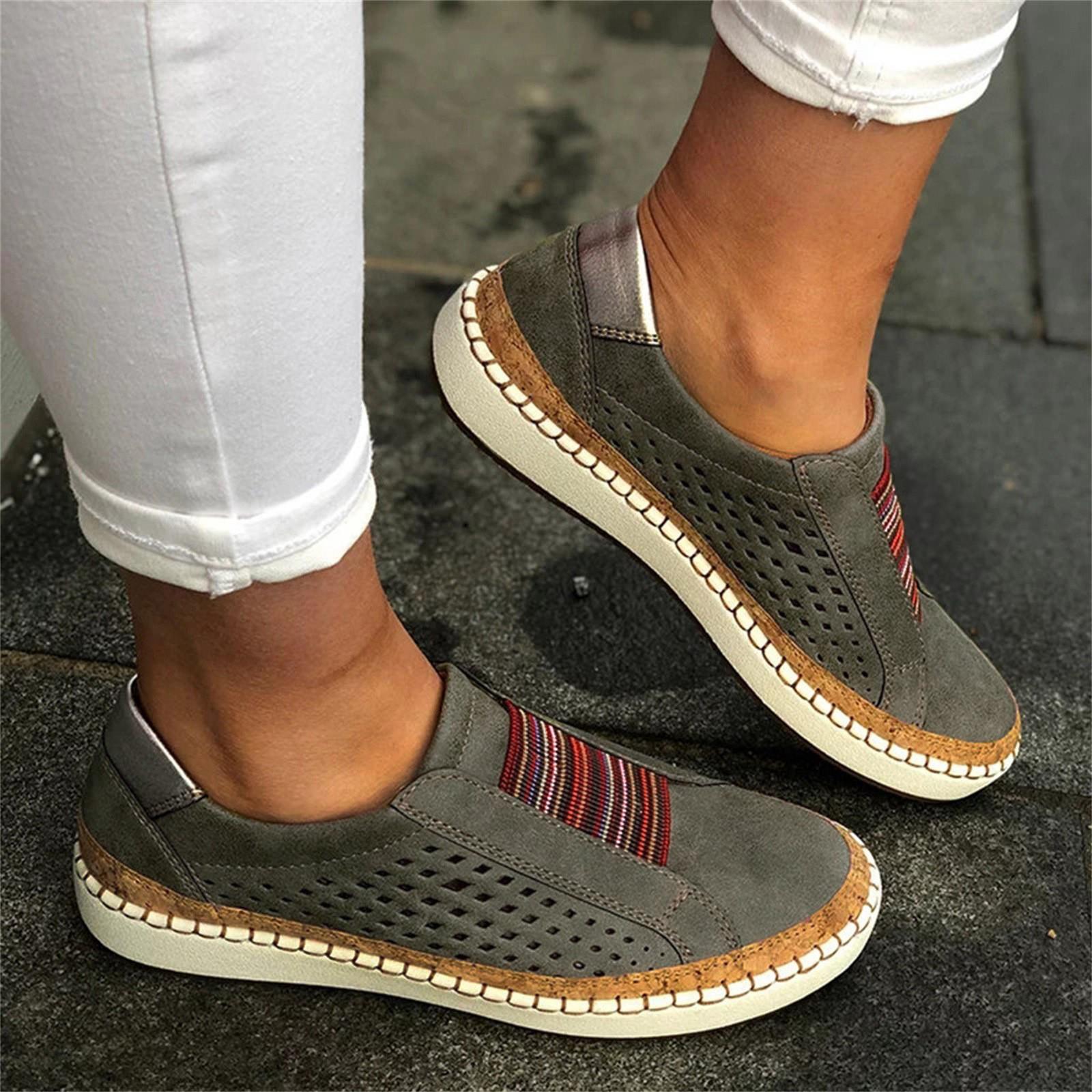 Papij Wiwilys Hollow Out Dames Mesh Schoenen Schoenen Platte Ademende Schoenen 39 groen