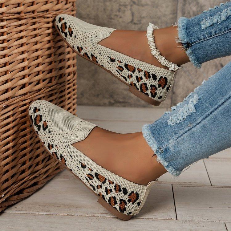 Cheese Shoes 2024 NIEUWE effen kleur vierkante neus mesh loafers ondiepe dames flats schoenen zachte onderkant gebreide flats mesh schoenen casual slip-on bootschoenen 39