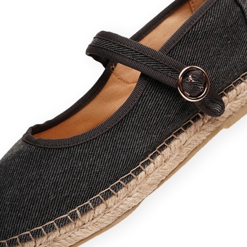 Paez Ballerina's  Mary Jane Raw W - Essential Charcoal