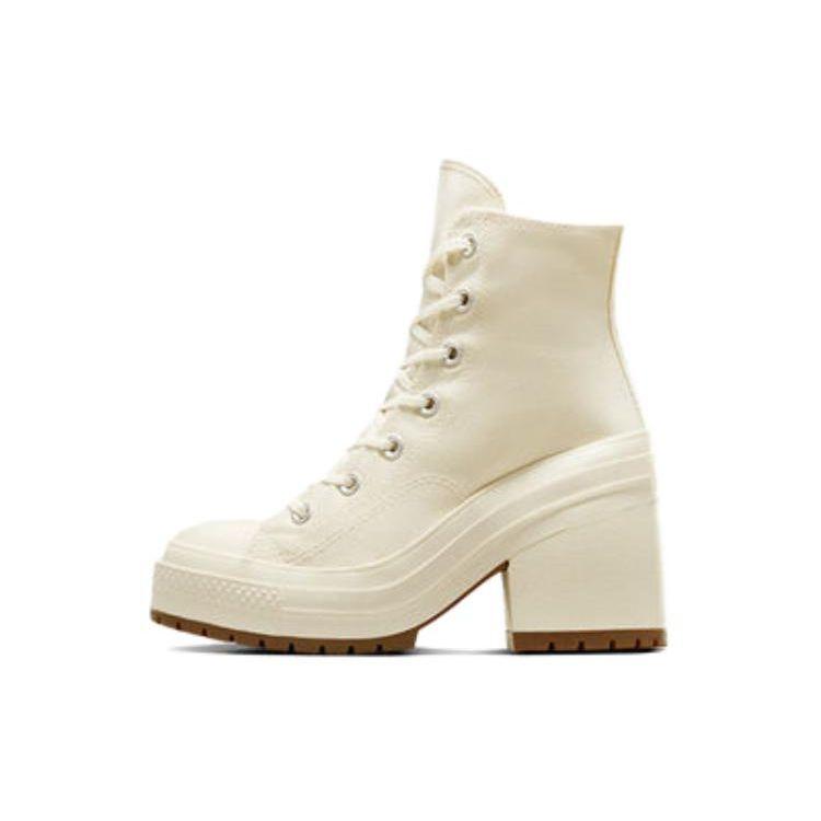 Converse Chuck 70 High De Luxe Heel Egret Heren Sneakers Crème Zwart A05348C 40