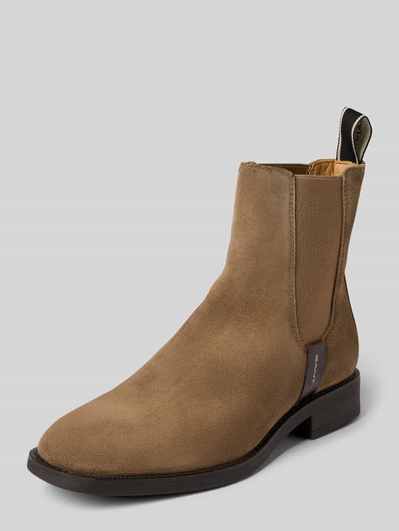 Gant Leren laarsjes met labeldetail, model 'Fayy'