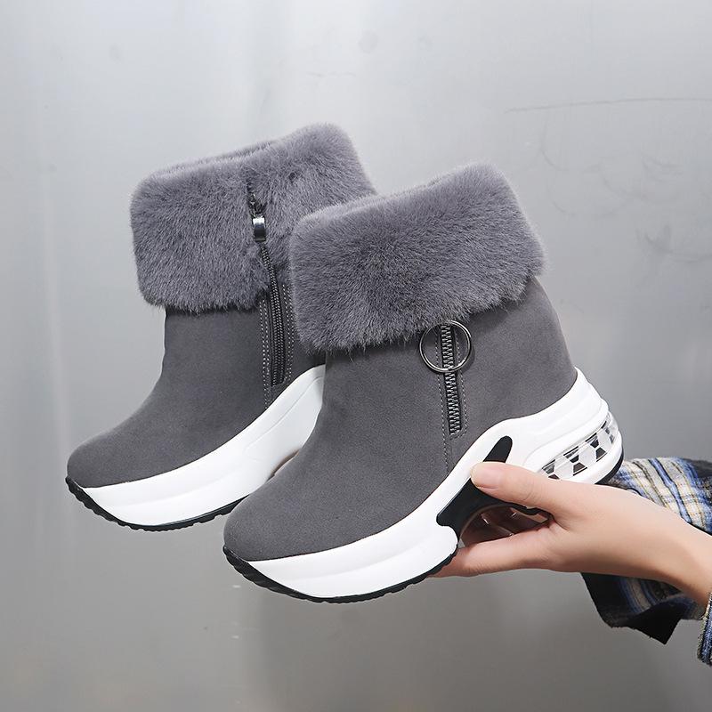 Source universe Winter Dames Warme Sneakers Platform Snowboots Enkellaarsjes Vrouwelijke Causale Schoenen Enkellaarsjes voor Dames Zip Dames Laarzen 37