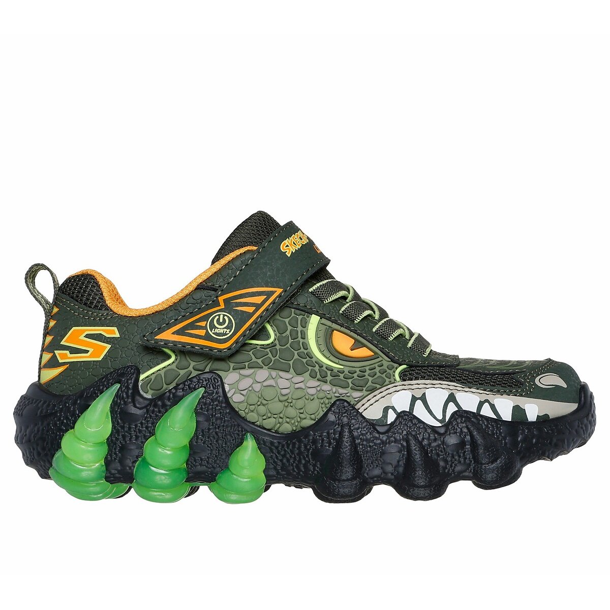 Skechers Sneakers SKECH-O-SAURUS LIGHTS 2.0 , blink-, klittenbandschoen, dino-schoen, maat sjabloon om te downloaden