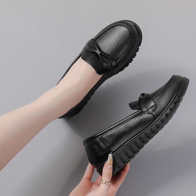 AI Supermarket Zachte leren antislip comfortschoenen voor dames 339, 36 zwart